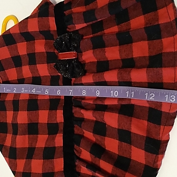 MERRY Bright red plaid dog dress - Picture 5 of 6